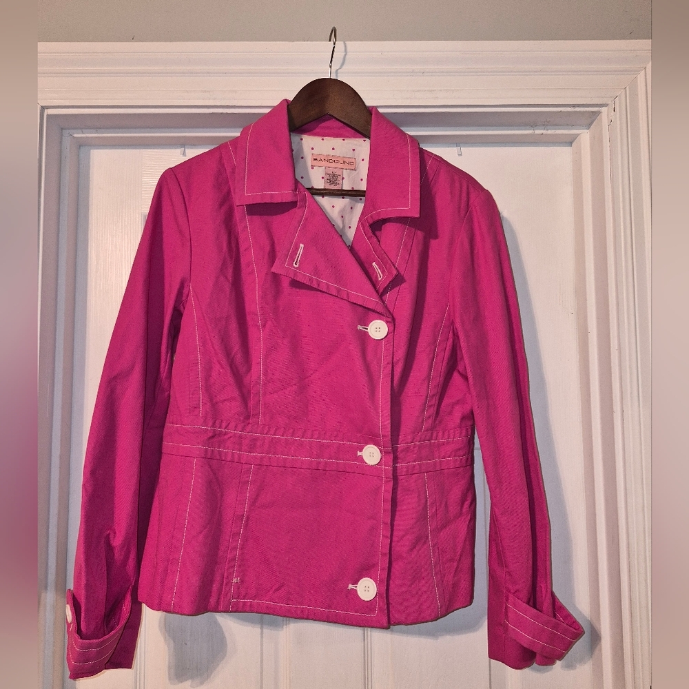 Bandolino Fuchsia Button-Front Women's Jacket Size 12